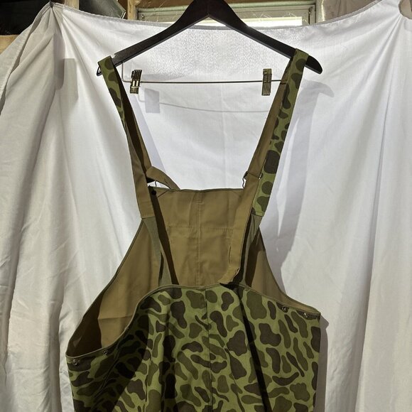 Vintage STEARNS Bib Overalls Drywear Mens Hunting Camo Rain - XLarge - Picture 3 of 6